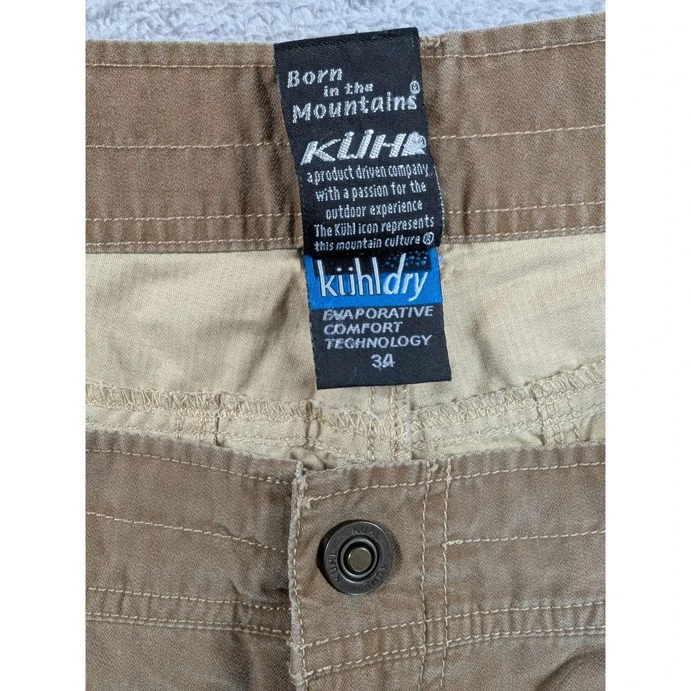 Kuhl Kuhldry Shorts Mens 34 Brown Hiking Outdoor Cargo Utility Patina 9